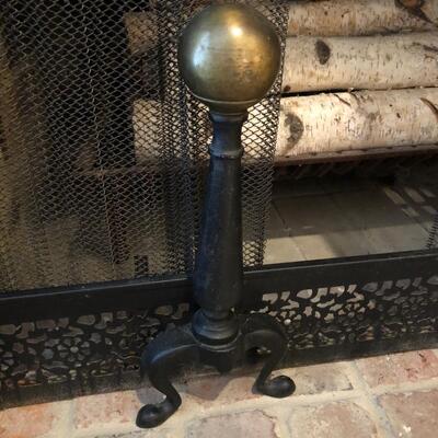 Antique Cast iron Fireplace Aridons with screen