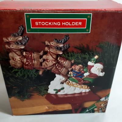 2 Vintage Christmas stocking holders