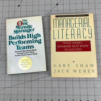 #188 The One Minute Manager & Managerial Literacy- 2 Hardback Books