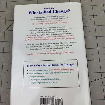 #202 Who Killed Change? By Ken Blanchard & John Britt-Hardback Book