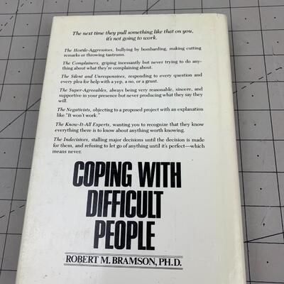 #209 Coping With Difficult People By Robert Bramson-Hardback Book