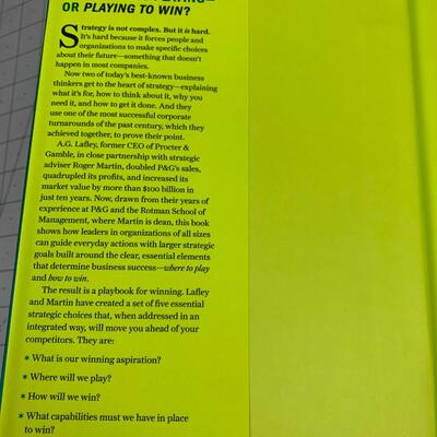 #219 Playing To Win by A.G. Lafley & Roger L. Martin- Hardback Book