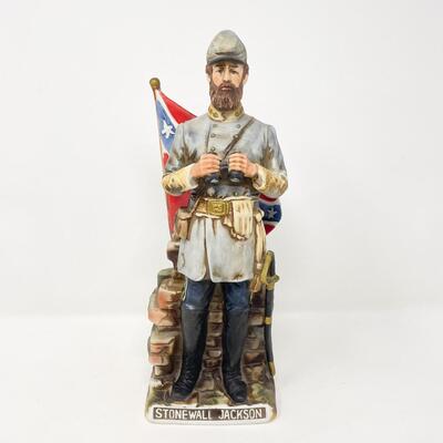 VINTAGE STONEWALL JACKSON MCCORMICK AMERICANA PORCELAIN WHISKEY DECANTER - EMPTY