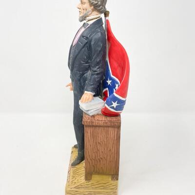 VINTAGE JEFFERSON DAVIS MCCORMICK AMERICANA PORCELAIN WHISKEY DECANTER - EMPTY