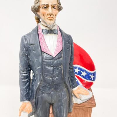 VINTAGE JEFFERSON DAVIS MCCORMICK AMERICANA PORCELAIN WHISKEY DECANTER - EMPTY