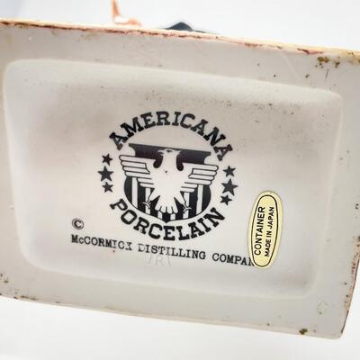 VINTAGE JEFFERSON DAVIS MCCORMICK AMERICANA PORCELAIN WHISKEY DECANTER - EMPTY