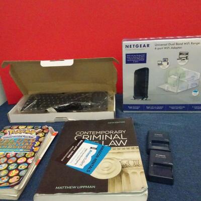 LOT 646. MISC BOOKS, WI FI EXTENDER