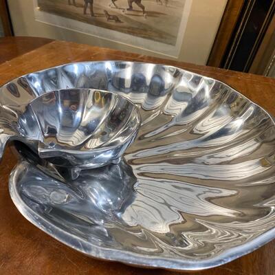 Mexican pewter serving party dish