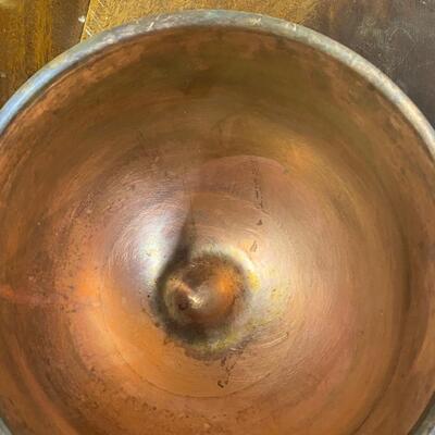 Large copper mixing bowl