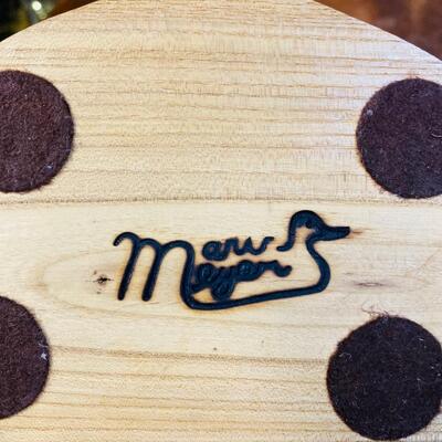 Marv Meyer signed carved wood duck decoy