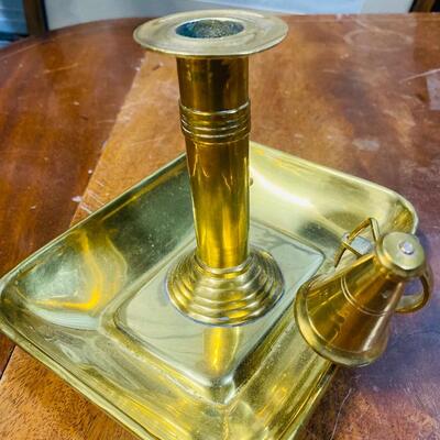 Charleston reproduction chamber stick candle stand brass candle stick holder