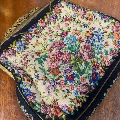 Six needlepoint petit point bags early 20th c  1950s and 1970s