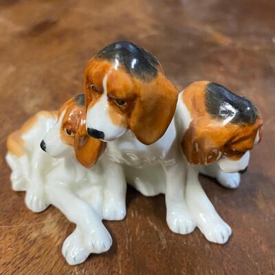 Miniature three dogs Royal Worcester