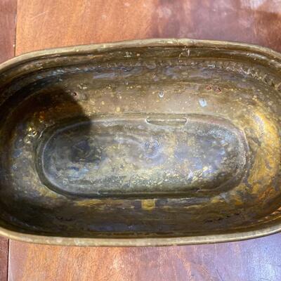 Brass footed bowl/planter