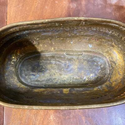 Brass footed bowl/planter