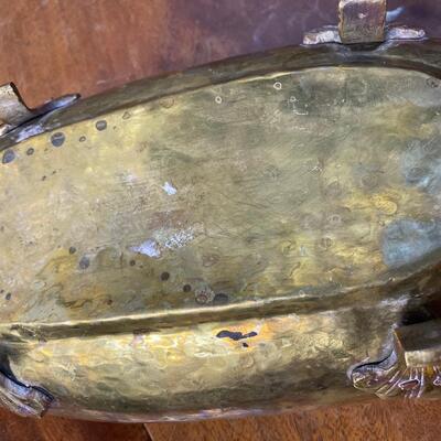 Brass footed bowl/planter