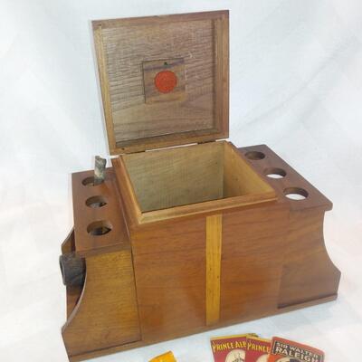 Vintage Humidor & Pipe Display