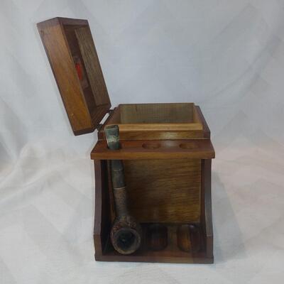Vintage Humidor & Pipe Display