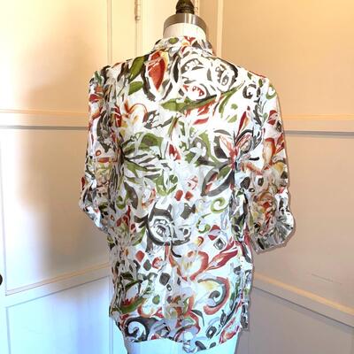 Lot 182 Sheer Burn Out Design by Alfred Dunner Size 12 Tropical Print