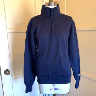 Lot 189 Ladies Navy Pullover by Champion Front Pockets - Ventura Boatyard on Back, Size Small