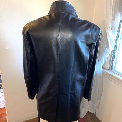 Lot 191 Mens Leather Jacket Alfani for Macy's Size 42R Good Quality Leather
