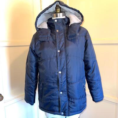 Lot 192 Timberland Down Style Jacket Women's Size Large 16-18 Hood Nylon Shell Fleece Lining