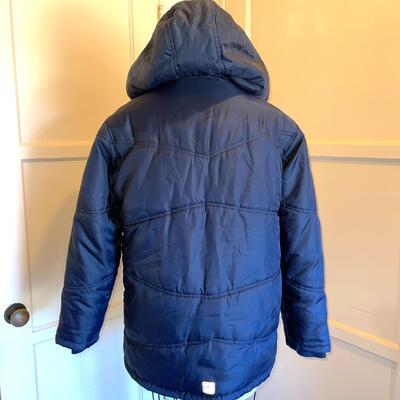 Lot 192 Timberland Down Style Jacket Women's Size Large 16-18 Hood Nylon Shell Fleece Lining