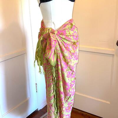Lot 196 Batik 2 Cotton Wrap Skirt Cover Up Shawl's