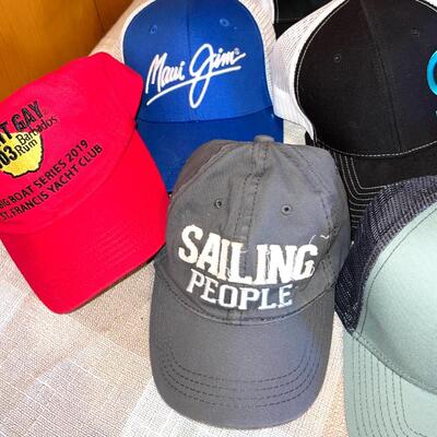 Lot 201 Group 9 Baseball Style Caps Travel & Sports Related 9 pcs