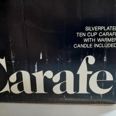 Leonard Silverplated Ten Cup Carafe with warmer candle