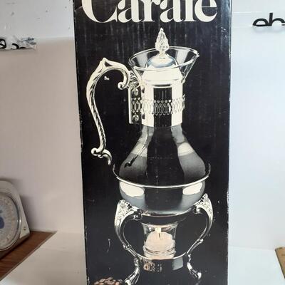 Leonard Silverplated Ten Cup Carafe with warmer candle