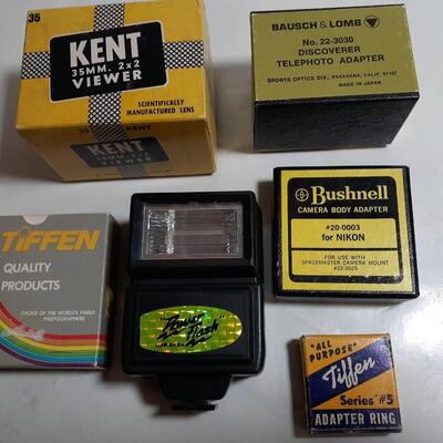Assorted vintage camera products