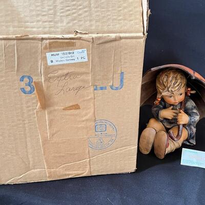 RARE LARGE 8" Umbrella Girl Hummel #152/II B TMK-5 1970s w original box!