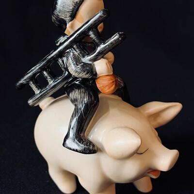 Vintage Hummel Chimney Sweep on a Pig TMK-5 1970s original box!