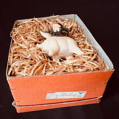 Vintage Hummel Chimney Sweep on a Pig TMK-5 1970s original box!