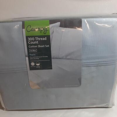Canopy twin size cotton sheet set