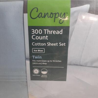 Canopy twin size cotton sheet set