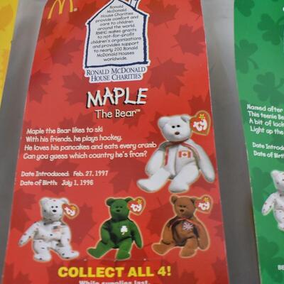 McDonald's ty Beanie Bears: (8)  Feb 97-May 98, New, Old Stock, Glory, Maple