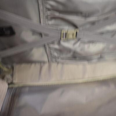 2 Temple Clothing Bags: black, blue: both w/long shoulder strap