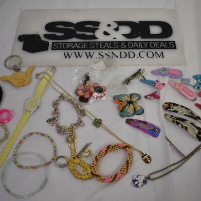 Kids jewelry/hair clips lot: 20+ pcs
