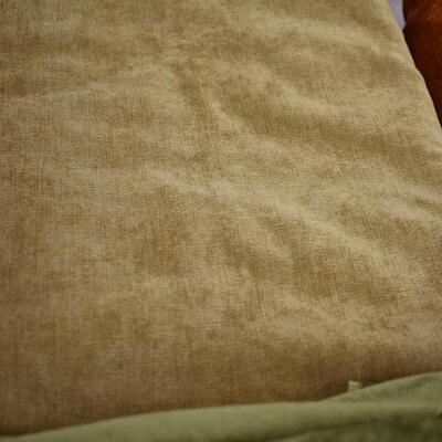 4 pcs Drapery Style Crafting Material: light brown, rust, green, LARGE pieces
