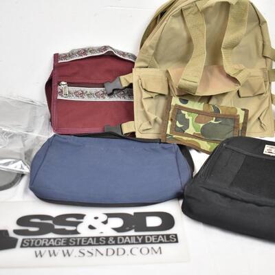Bags/Organization Lot: Backpack, Lunchbox, Day planner bags, Hanging Organizer