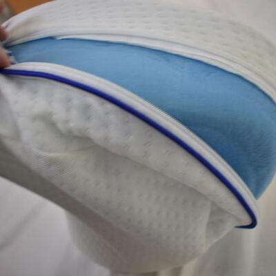 Knee & Neck Foam Support Pillows: both have zipper to remove foam for cleaning