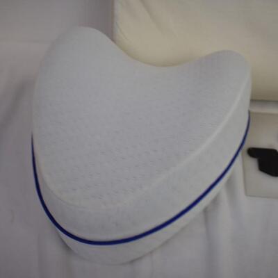 Knee & Neck Foam Support Pillows: both have zipper to remove foam for cleaning