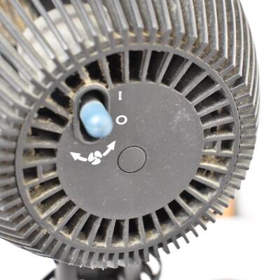 10in Holmes Blizzard 1Touch Oscillating fan w/push buttons, blue/black