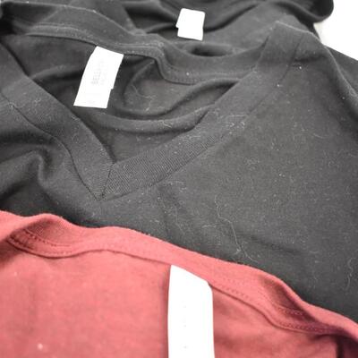 8 Womens T-shirts: Bella Canvas brand, 7 v-neck, 1 rounded neck sizes 2XL-3XL