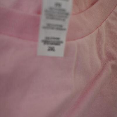 8 Womens T-shirts: Bella Canvas brand, 7 v-neck, 1 rounded neck sizes 2XL-3XL