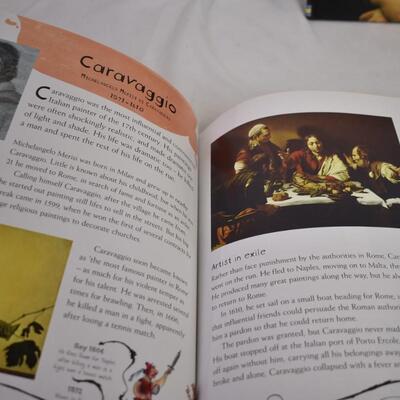 2 Books: hardcover, Usborne books of "Famous Artists" "Famous Paintings"