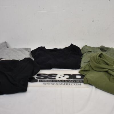 5 Men's T-Shirts: Goodiello, Arizona, FOTL, Large-XL, green, black, gray