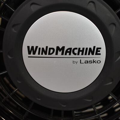 Lasko Wind Machine 20in Fan, WORKS, Black, Missing Power Knob